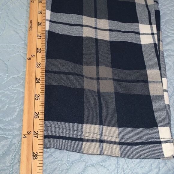 Nautica Womens Plaid Sleep Pants Size L Navy & Gray Polyester - Picture 7 of 9